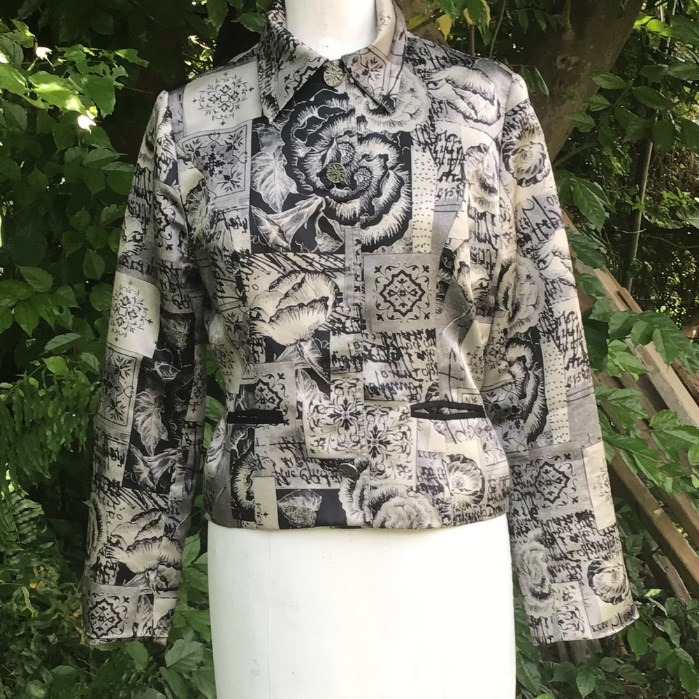 Silk Patterned Jacket Made In Paris - image 1